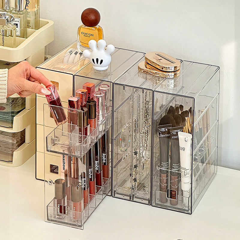 Clear Modular Makeup & Jewelry Organizer