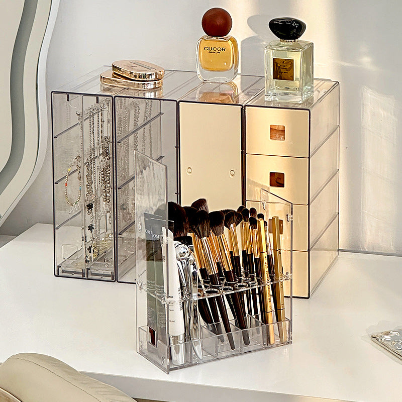 Clear Modular Makeup & Jewelry Organizer