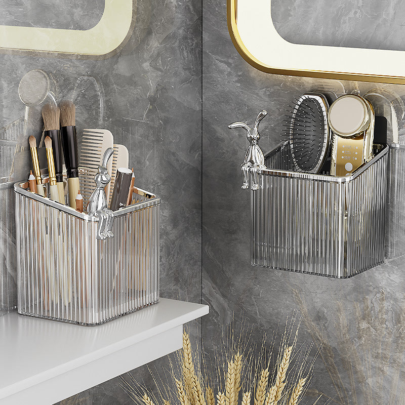 Vintage-Style Makeup Organizer with Clear Cover &amp; Drawers
