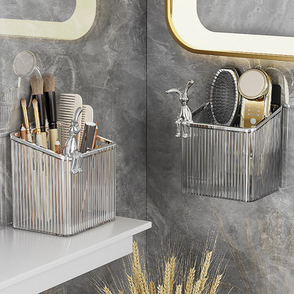 Vintage-Style Makeup Organizer with Clear Cover &amp; Drawers