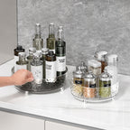 Clear Countertop Condiment & Bottle Organizer Tray