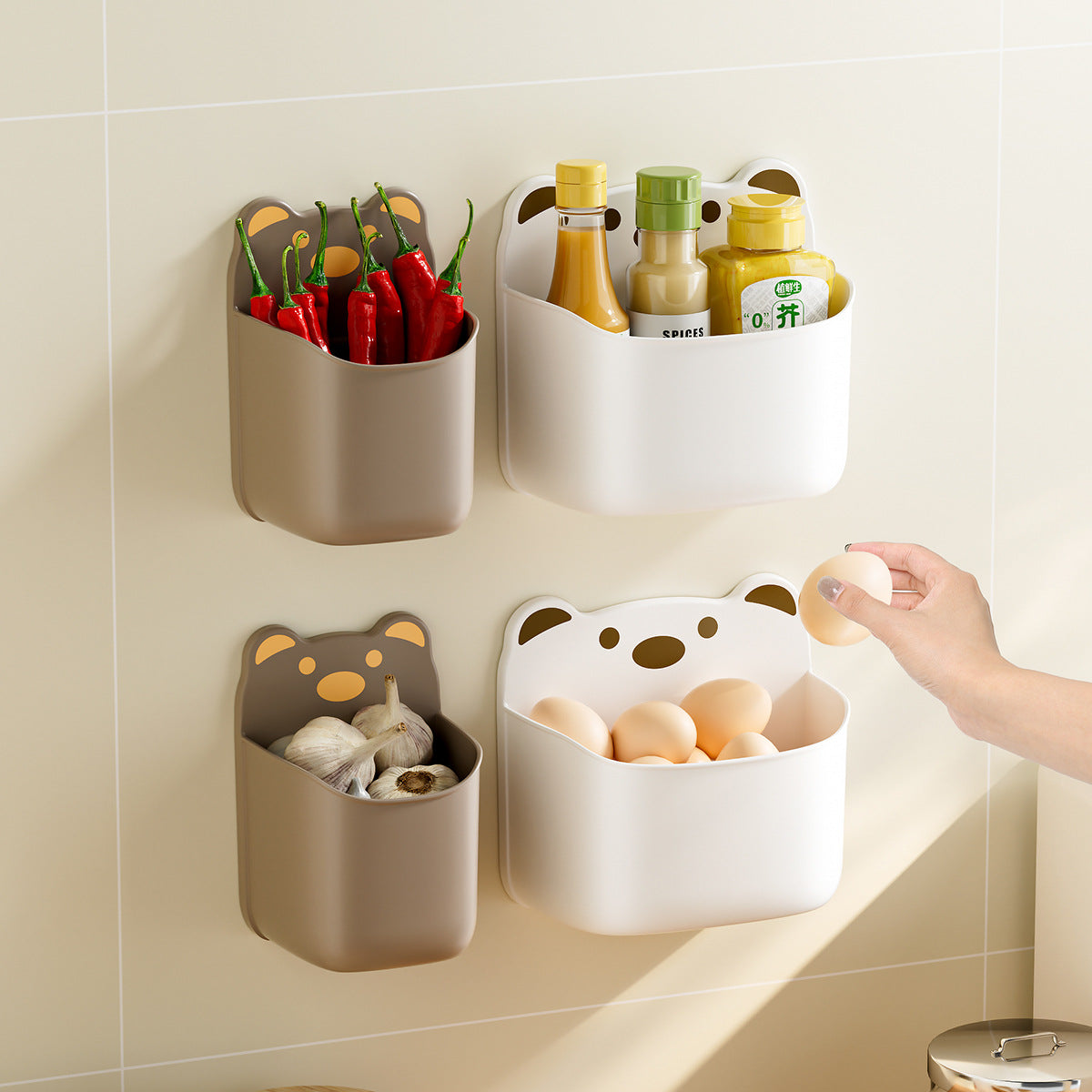 Wall-Mounted Kitchen Storage Basket