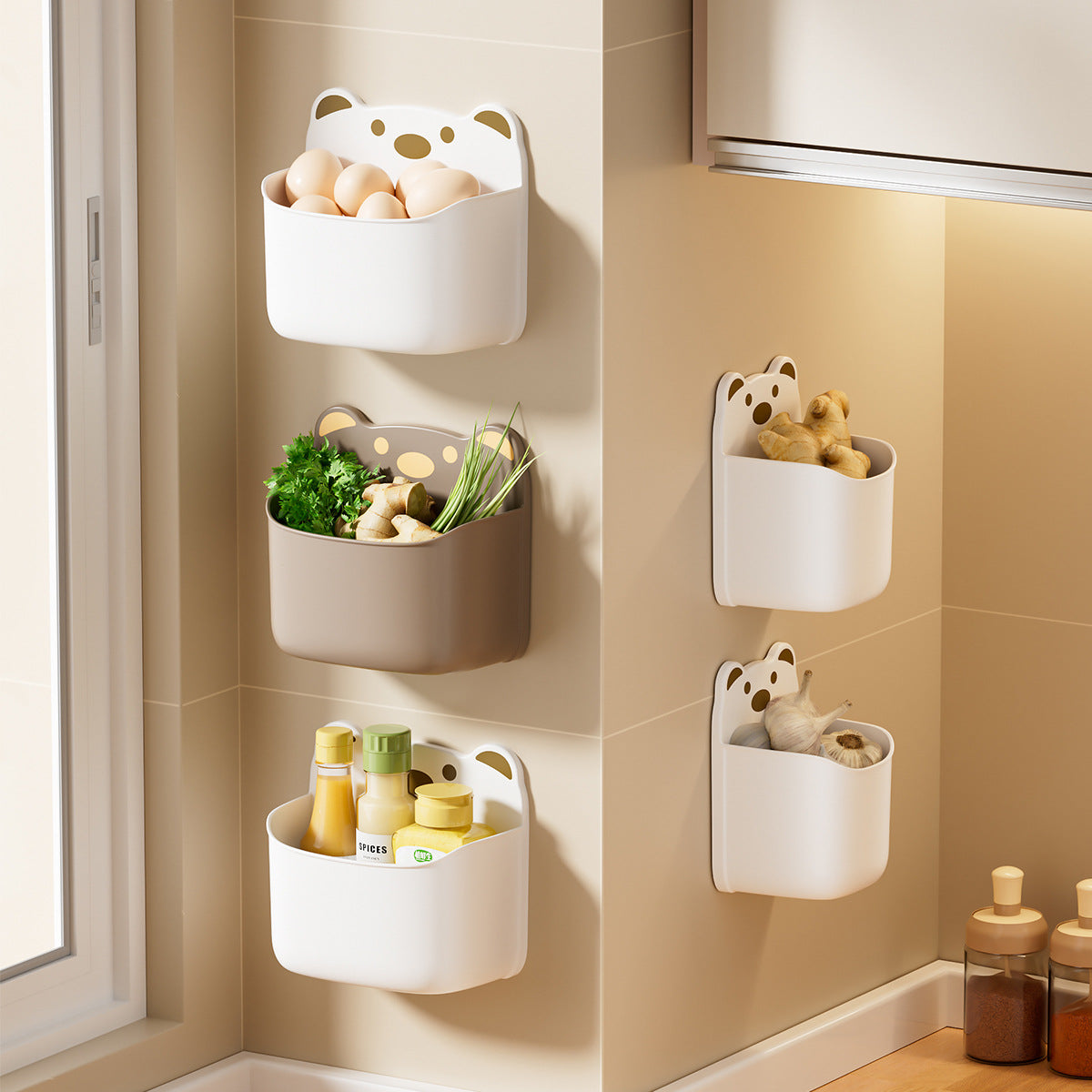 Wall-Mounted Kitchen Storage Basket