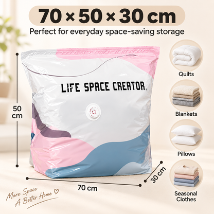 Pump-Free 3D Compression Storage Bags