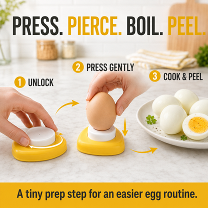 🔥Last Day of the Sale🔥 Buy 3 Get 2 Free—$4.59 Each—Egg Piercer Fewer Cracks Easier Peeling