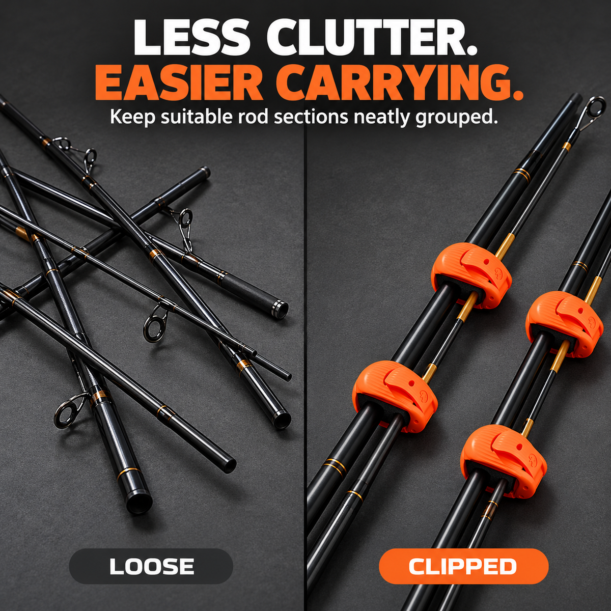👻Holiday Limited-Time🕰️ Offer: Buy 2 items and get 50% off 🎉Fishing Rod Clips – Keep Your Gear Together