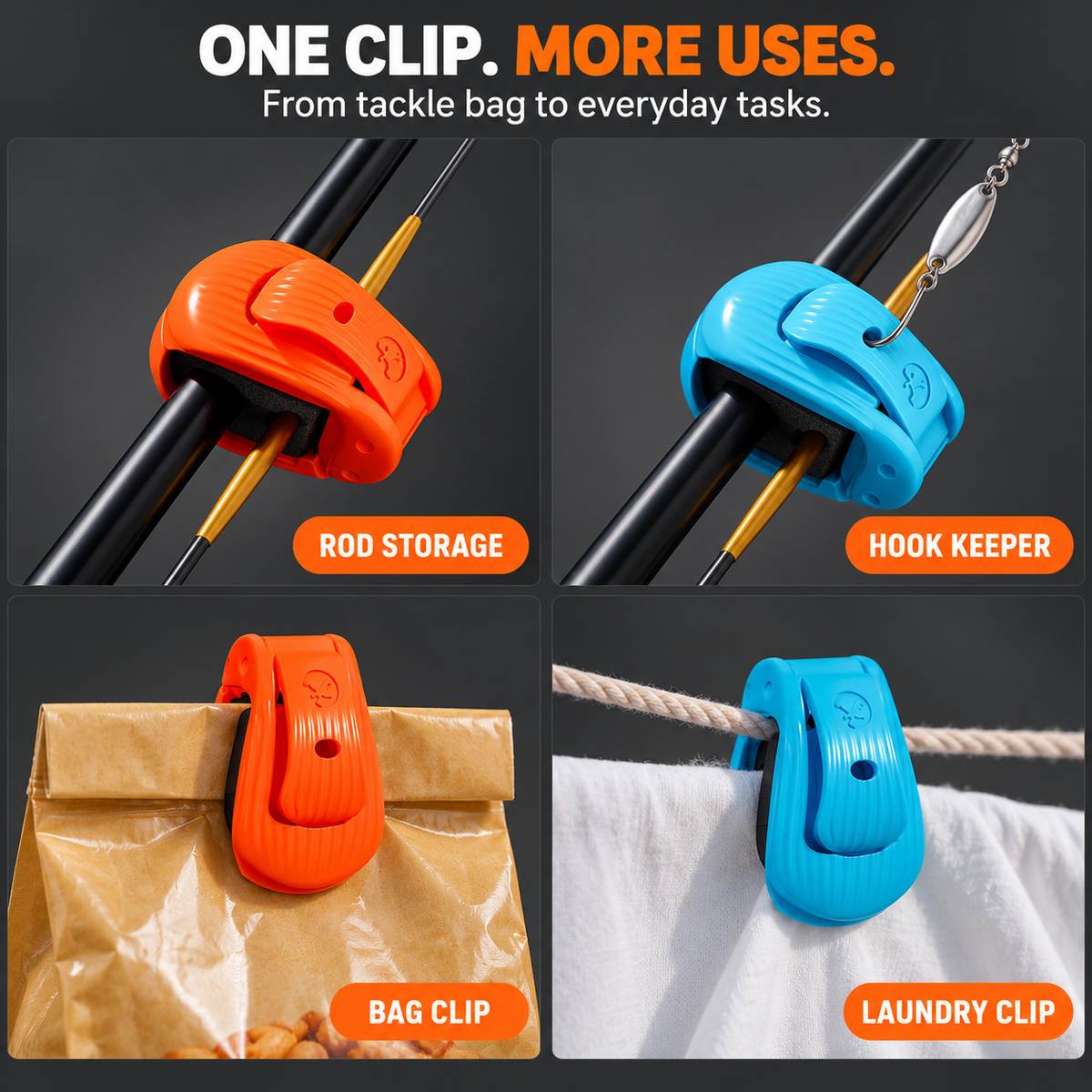 👻Holiday Limited-Time🕰️ Offer: Buy 2 items and get 50% off 🎉Fishing Rod Clips – Keep Your Gear Together
