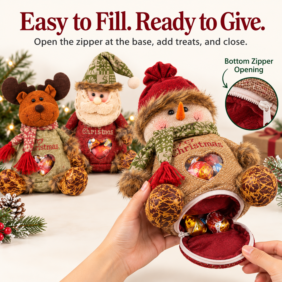 🎅Christmas Early Bird Special: Buy 1 Get 1 Free 🎄Christmas Treat Bags – Fill, Gift & Reuse